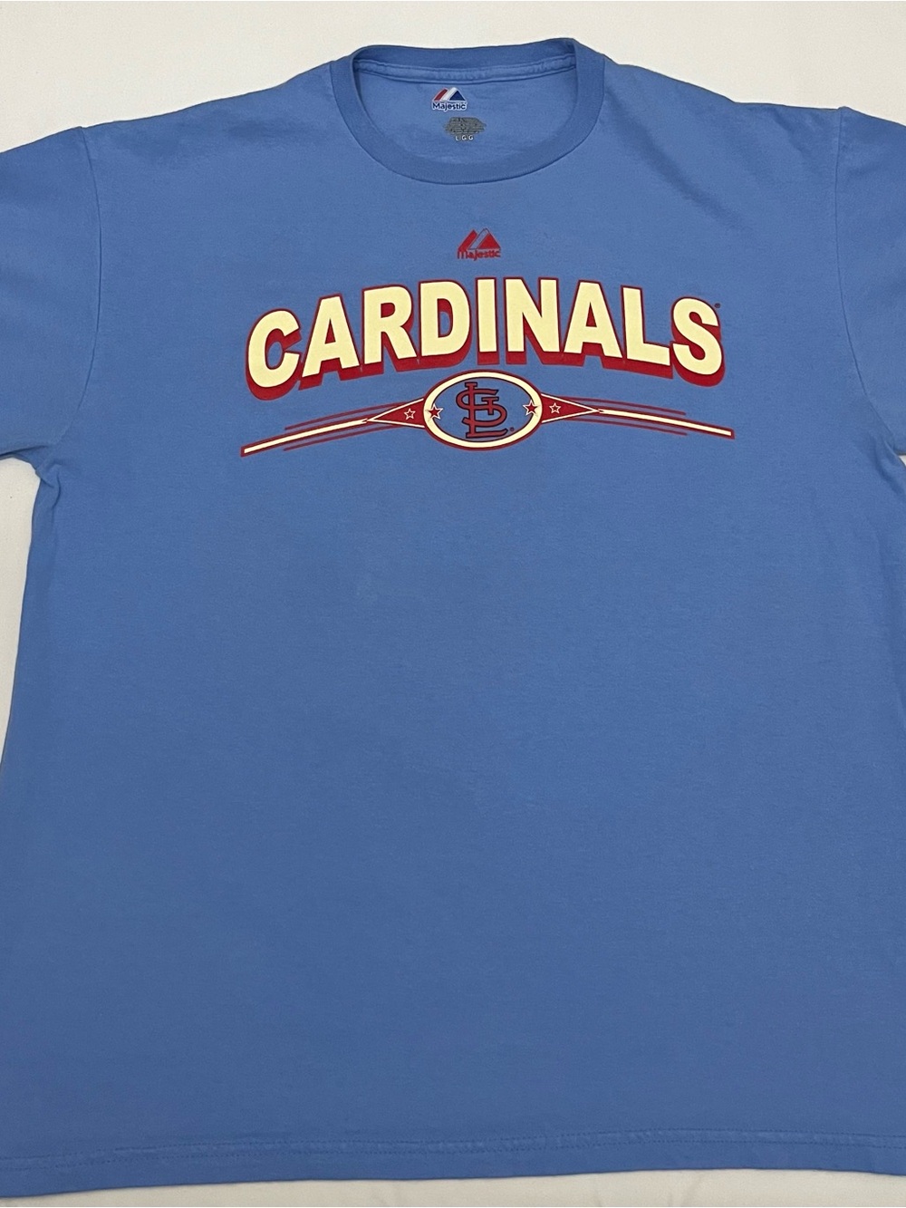Majestic Light Blue St. Louis Cardinals Chest Logo Tee
